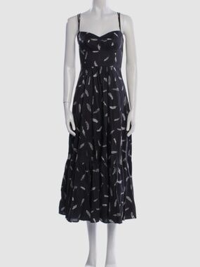 Goop. G Feather Print Dress